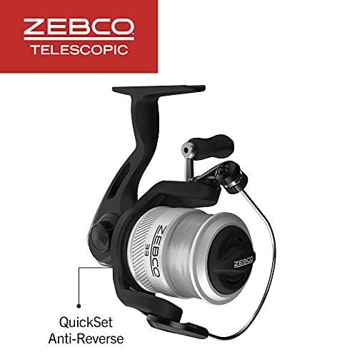 Zebco 33 Spinning Reel and Telescopic Fishing Rod Combo - style: 6 Foot - Spinning