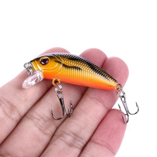 Fishing Lures Kit Mix Includes Minnow Popper Crankbait and Fish Hook for Fishing Saltwater Freshwater Trout Bass Salmon - color: 17APCS