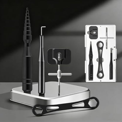 Professional Fishing Reel Maintenance Tool Set Aluminum Alloy for Fishing Reel Baitcasting Reel and Round Reel Repair - color: Dark