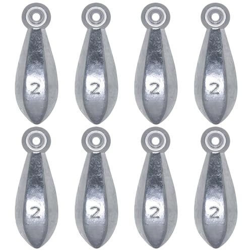 Fishing Weights Sinkers Bank Sinkers | Ocean Saltwater Surf Fishing Gear Fishing Assortment 1oz 2oz 3oz 4oz 5oz - style: 2oz-8pcs