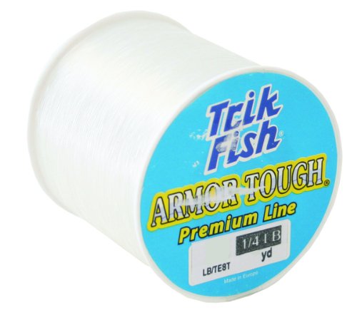 TrikFish Armor Tough Camouflage Monofilament Fishing Line - Stealthy & Strong - Camo Monofilament Line for Freshwater & Saltwater Fishing - Bulk 1/4LB Spool of Mono - color: Clear, size: 50LB Test - 240 Yards