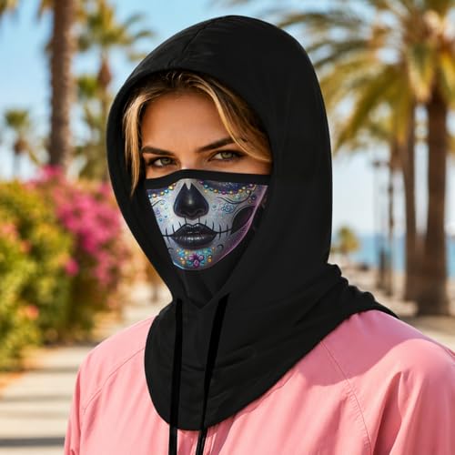 Skull Balaclava Hat for Women Men Sun UV Protection Summer Cooling Full Face Mask Cycling Hiking Fishing Outdoor Sports - color: Skull 07