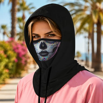 Skull Balaclava Hat for Women Men Sun UV Protection Summer Cooling Full Face Mask Cycling Hiking Fishing Outdoor Sports - color: Skull 07