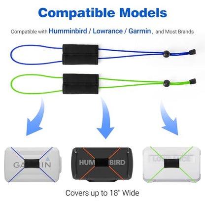 2 Pcs Fishing Graph Cover Straps - Keep Your Fish Finder Cover Secure During Travel - color: 3 Colors