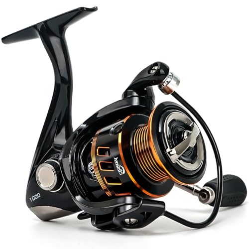 Jenseits Lightweight Spinning Fishing Reel, Sealed Carbon Fiber Up to 20 LB Max Drag, 5+1/6+1BB for Freshwater, 5.2:1 Gear Ratio,CNC Aluminum Spool,1000 Perfect for Ice Fishing, 2000-5000 Series - size: XJ-1000