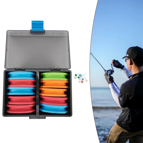20-Pack EVA Foam Rig Winders With Storage Box ABS Plastic Line Spool Holder Kit For Sea Fishing Tackle Organization Portable Lightweight Design
