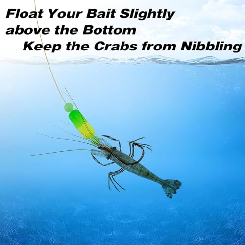Dr.Fish 30 Pack Fishing Rig Floats Pompano Floats Walleye Rig Lure Making Accessories Surf Fishing Foam Snell Bobbers - color: Green+Chartreuse, size: Large-2/3*2/5"