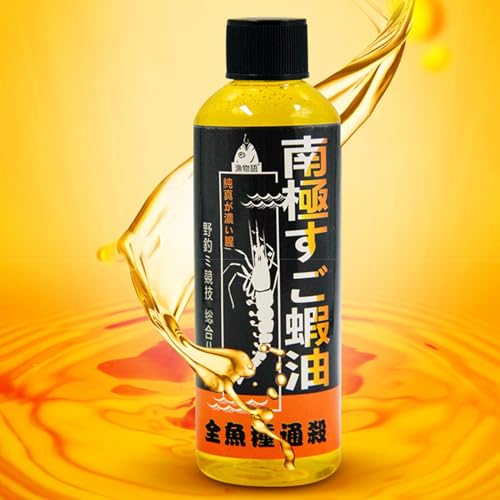 Fishing Bait Attractant - 100ml Shrimp Oil Fish Attractant, Premium Liquid Bait for Fishing | Shrimp Scented Fish Attractant, Fishing Oil, Effective Anglers Lure Oil for Freshwater and Saltwater,
