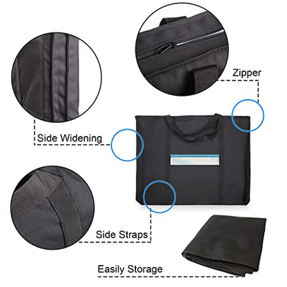 JJRING Dacron Light Weight Art Portfolio Bag, 19.6'' x 25.6'' for 18'' by 24'', Black Carrying Storage Case for Poster, Sketching, and Drawing - size: 18''*24''