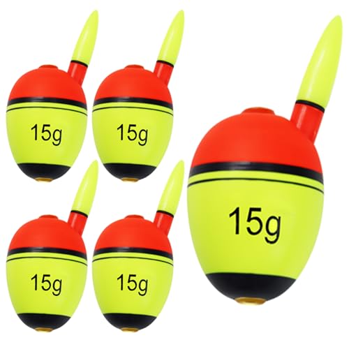 Night Fishing Slip Float, EVA Sliding Float Led Lighted Slip Bobbers for Saltwater Freshwater, 15g-40g Buoyancy Fishing Floats Without Battery - color: 15g Buoyancy Floats*5PCS