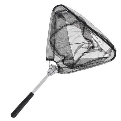 Aluminum Triangle Mini Fly Fishing Landing Net - Foldable Hand Fishing Net with Ergonomic Handle for Anglers