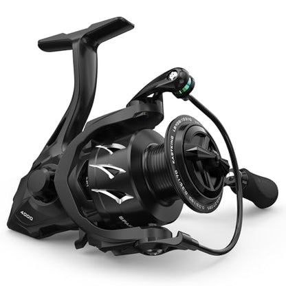 KastKing Spartacus II Plus Spinning Reel – IPX5 Waterproof Freshwater/Saltwater Fishing Reel, 22LB Drag, 5.2:1 Gear Ratio, 7+1 Stainless Steel Bearings, Instant Anti-Reverse, Anodized Aluminum Spool - size: 4000