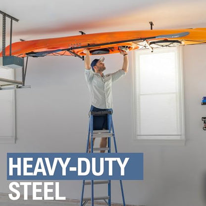 StoreYourBoard Adjustable Kayak Ceiling Rack – Hi Port 2 Garage Ceiling Kayak Hanger | Adjustable Overhead Kayak Storage for Recreational & Touring Kayaks | Garage Organization - style: 1 Kayak