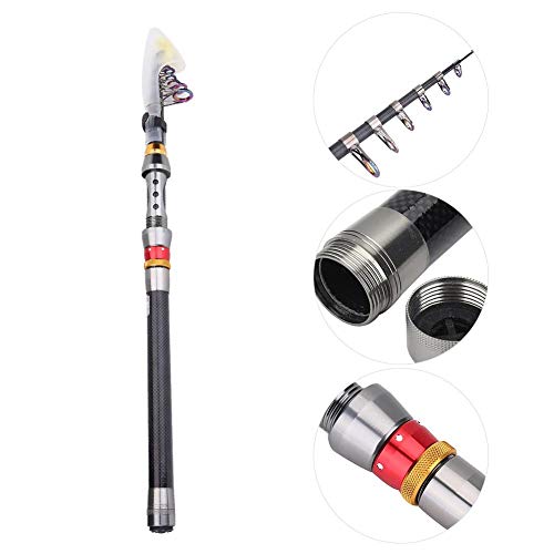 Telescopic Fishing Rod,Portable Lightweight Compact Carbon Fiber Rod for Travelers Campers Fishing Trips Camping Adventures