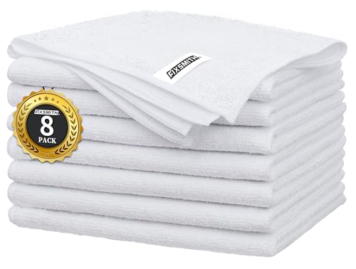 FIXSMITH White Microfiber Cleaning Cloth -Pack of 8, Highly Absorbent Cleaning Rags, 16"X12" All Purpose Cleaning Towels for Housekeeping, Kitchen, Car, Lint Free and Reusable Microfiber Towels - color: White, size: 8pk