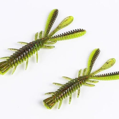 20PCS Fishing Crawfishes Lure Soft Shrimp Baits Lure Artificial Lure Swimbait Soft Lures for Freshwaters Saltwater - color: Bright blue 7cm