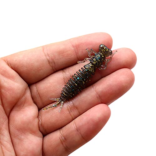 Soft Plastic Crawfish Bait Fishing Lure for Crappie, Bass, Bluegill, White Perch, Sunfish, Speckled Trout All Panfish Softlure Artificial Crayfish Lures Bait Drop Shot Rig Lure Slow Sinking - color: 5.5cm/1.4g - 50pcs