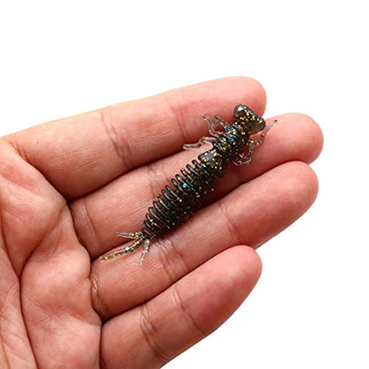 Soft Plastic Crawfish Bait Fishing Lure for Crappie, Bass, Bluegill, White Perch, Sunfish, Speckled Trout All Panfish Softlure Artificial Crayfish Lures Bait Drop Shot Rig Lure Slow Sinking - color: 5.5cm/1.4g - 50pcs