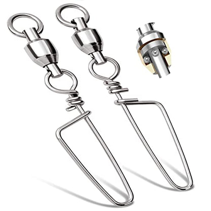 Fishing Snap Swivels,High Strength Saltwater and Freshwater Ball Bearing Swivel Corrosion Resistance Stainless,Fishing Swivels & Snaps,Swivels Fishing Tackle Barrel Swivel - size: SIZE7(265LB)20PCS