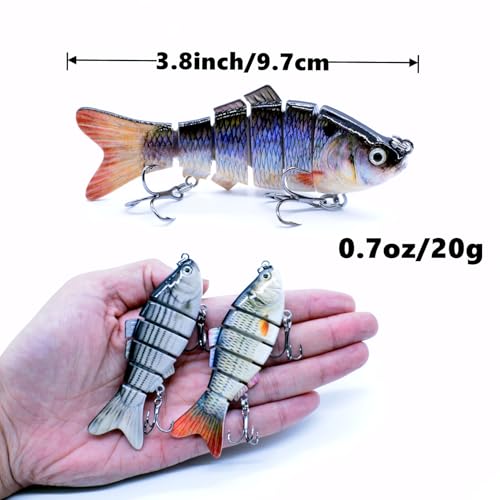 Fishing Lure Swimbait Crankbait Trout Bass Catfish Muskie Bait Fishing Accessories Fishhook Hunting - color: Shad-3.8''-3PCS-Set B