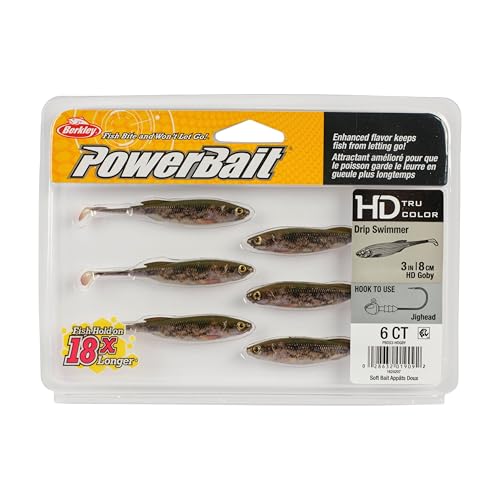 Berkley PowerBait Drip Swimmer Fishing Soft Bait - color: HD Goby, size: 3"