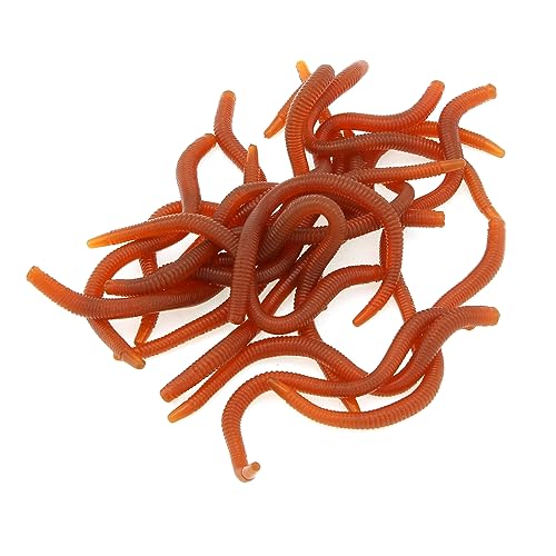 20pcs Worms for Bass Fishing, Soft Plastic Fishing Lures Plastic Worms, Fishing Worms for Bass Fishing Freshwater Saltwater