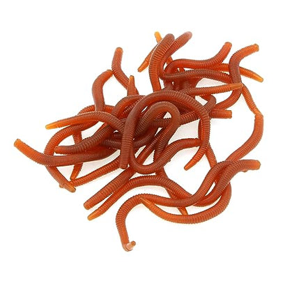 20pcs Worms for Bass Fishing, Soft Plastic Fishing Lures Plastic Worms, Fishing Worms for Bass Fishing Freshwater Saltwater