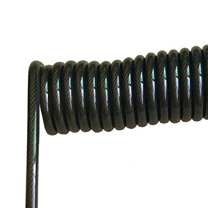 Retractable Tool Lanyard, Fishing Coiled Lanyard, Stainless Steel Inside Heavy Duty Fishing Safety Rope Extension Cord Tether, for Deep Sea Fishing Tools Rod Kayak Paddles, with Carabiner -2Pcs