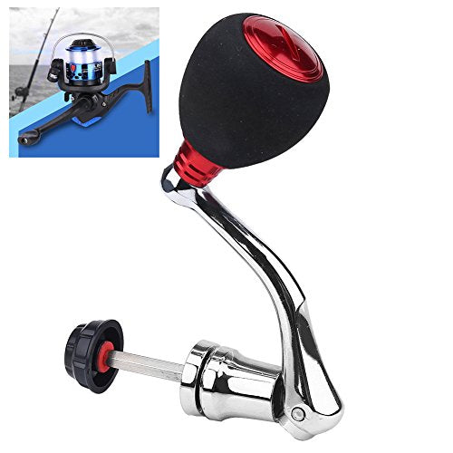 Reel Replacement Metal Power Handle Grip Part Metal Rocker Arm Grip Fishing Spinning Reel Handle Grip (4000 & 5000 & 6000 Red Large) Penn Fierce 5000 Parts Shakespeare Reel Parts