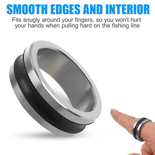 OROOTL Fishing Line Ring Knot Tying Tool, 2pcs Fishing Knot Tying Tool Alloy Line Dragger Tightener Ring FG GT Knot Puller PE Fishing Line Knotting Device Accessories for Saltwater Freshwater - color: Silver-2pcs