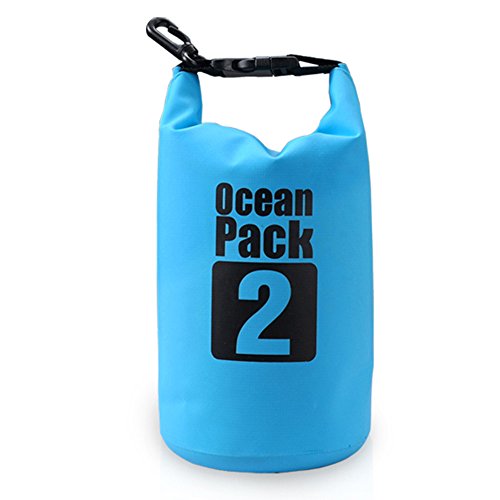 Dry Sack/Floating Waterproof Bag 2L/5L/10L/20L/30L for Boating, Kayaking, Hiking, Snowboarding, Camping, Rafting, Fishing and Backpacking - color: Blue, size: 2L