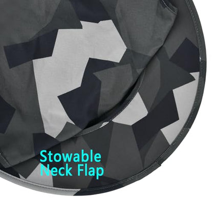 Sun Hats for Men Women Fishing Hat UPF 50+ Breathable Wide Brim Bucket Hats Summer UV Protection Safari Hat with Neck Flap - color: Camo Dark Grey