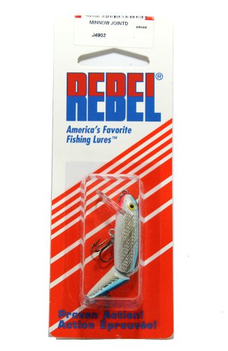 Rebel Lures Jointed Minnow Crankbait Fishing Lure - color: Silver/Blue, size: 1 7/8 in (3/32 oz)