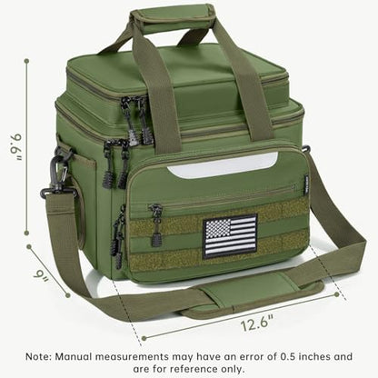 20L Fishing Tackle Bag Empty, Fits 3400-3600 & 4007 Lure Boxes, Water Resistant Fishing Gear Storage Bag, Portable Padded Shoulder Strap Bag for Saltwater Freshwater, Green - color: Green, style: Bag Only