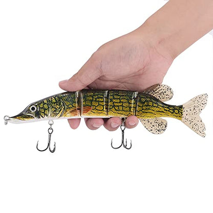 Large Multi Jointed Fishing Lures Bait,Big Giant Fishing Bass Lures,Crankbaits Swimbaits with Treble Hook - color: B5-10.24",3.8oz