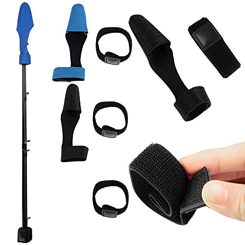 gofidin 2Sets Fishing Rod Tip Cover and Rod Tie Truss Cane Sleeves Pole Glove Bandage Straps Reusable Fastener