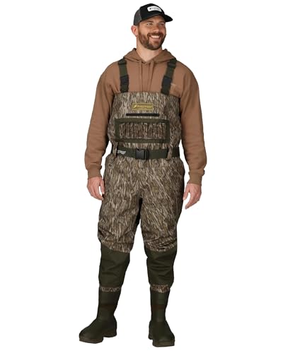 FROGG TOGGS Men's Grand Refuge 3.0 Waterproof Bootfoot Wader for Hunting with Removable Insulation Liner - color: Mossy Oak Bottomland, size: 14