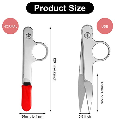 Mudder 2 Pcs Sewing Scissors Thread Snips with Protective Rubber Sleeve Mini Snippers Shears Small Trimming Nipper Clipper for Various Materials Fishing Line DIY Sewing Tailoring Dressmaking Crafting - style: Classical