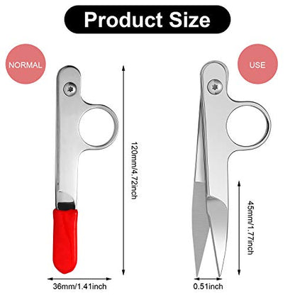 Mudder 2 Pcs Sewing Scissors Thread Snips with Protective Rubber Sleeve Mini Snippers Shears Small Trimming Nipper Clipper for Various Materials Fishing Line DIY Sewing Tailoring Dressmaking Crafting - style: Classical