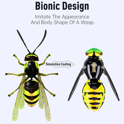 Kingdom Wasp Crawl Bait Insect Bionic Floating Fishing Lures Swimbaits Hard Artificial Baits Lure Freshwater and Saltwater Bass Carp Pike Walleye Fishing ABS Material Carbon Steel Three Book Hook - color: 01, size: 6.6g