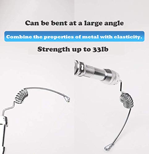 JOTOUCH 6 Coil Portable Mini Elastic Fishing Rod Aluminum Alloy Handle Fishing Pole for River, Lake, Reservoir, Ice Fishing and So On