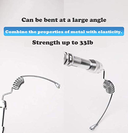 JOTOUCH 6 Coil Portable Mini Elastic Fishing Rod Aluminum Alloy Handle Fishing Pole for River, Lake, Reservoir, Ice Fishing and So On