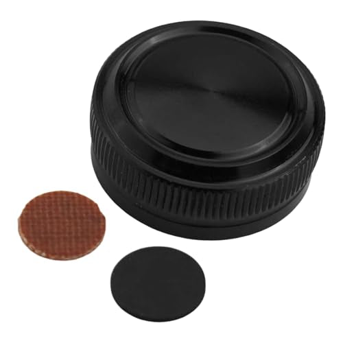 Fishing Reel Spool Tension Knob Cap Replacement Part Aluminum Alloy Compatible With Baitcast Reels (Fits Similar Metanium-Style Models) With Knurled Threads And Gaskets(black)