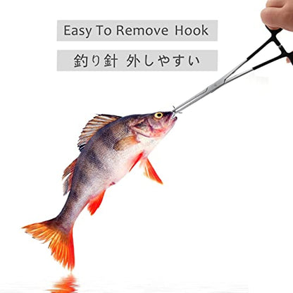 Straight Fishing Forceps Stainless Steel Unhooking Hook Removing Pliers - color: 8" Straight
