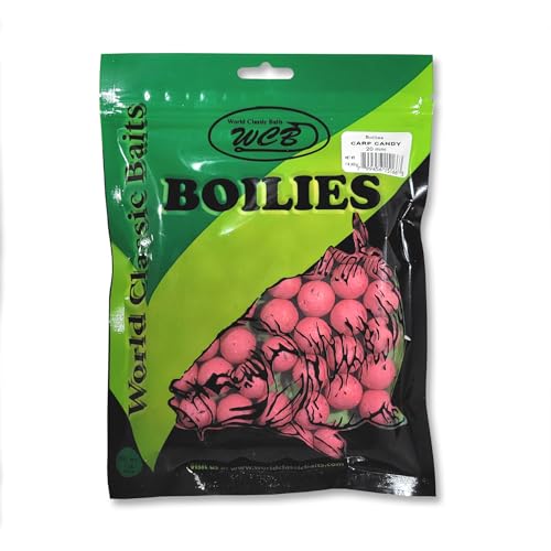 WCB Carp Baits High Protein Boilies 20 mm 1 lb Bag - Carp Bait - Ideal for Carp Fishing - style: Flavor: Carp Candy