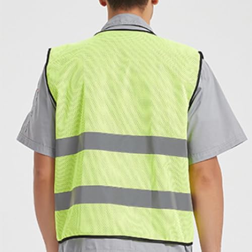 Fishing Vest - Work Vest for Men V Neck Zip Up Lightweight Breathable Sleeveless Utility Jackets Mesh Outwear Vests 2026 - color: 01# Green