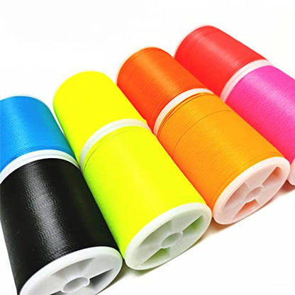 (8pcs*240yd) Kalavarma Rod Wrapping Thread for Fishing Rod Wrapping Thread Rod Building Repair - style: Fluorescent klm 010