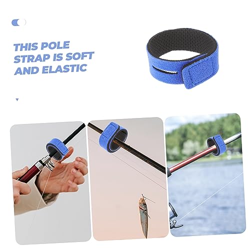 BESPORTBLE 5pcs Fishing Rod Strap Elastic Tackle Ties for Rods Soft and Band Lightweight and Practical Fishing Gear for Outdoor Use Prevents and Damage