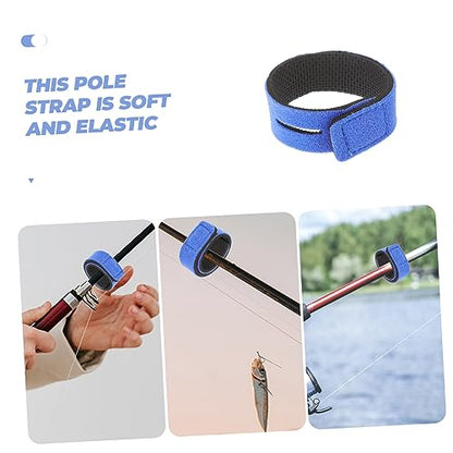 BESPORTBLE 5pcs Fishing Rod Strap Elastic Tackle Ties for Rods Soft and Band Lightweight and Practical Fishing Gear for Outdoor Use Prevents and Damage