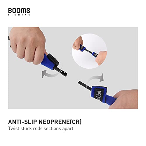 Booms Fishing RS3 Fishing Rod Wrap Pole Straps， Hook & Loop Fishing Rod Belts, Fishing Rod Ties for Casting Rods, Spinning Rods and Fly Rods - style: C: Blue_9.6"_6pack